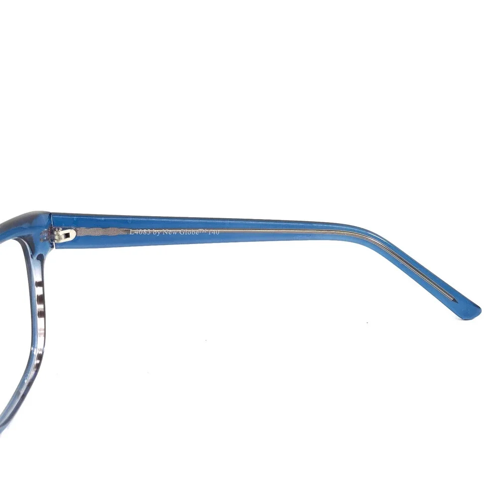 New Globe Eyeglasses Frames L4083 BLUE Transparent Cat Eye Full Rim 54-15-140